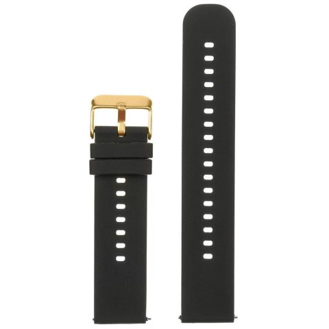 Pasek gumowy do zegarka U27 - czarny/złoty - 22mm Pasek gumowy do zegarka U27 - czarny/złoty - 22mm