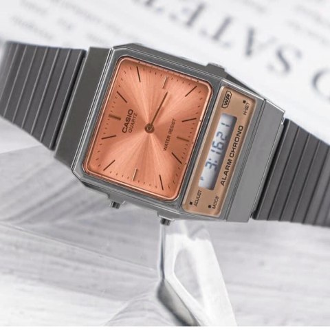 ZEGAREK UNISEX CASIO Vintage Dual Time AQ-800ECGG-4ADF + BOX ZEGAREK UNISEX CASIO Vintage Dual Time AQ-800ECGG-4ADF + BOX