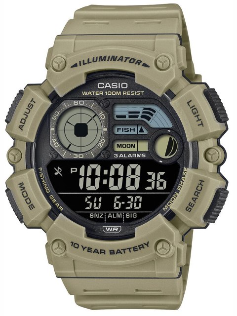 ZEGAREK MĘSKI CASIO Digital Moonphase WS-1500H-5B + BOX ZEGAREK MĘSKI CASIO Digital Moonphase WS-1500H-5B + BOX