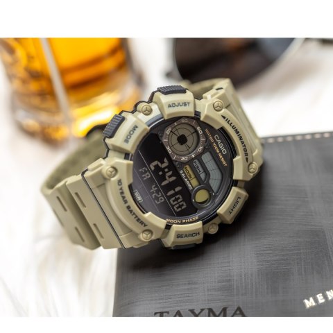 ZEGAREK MĘSKI CASIO Digital Moonphase WS-1500H-5B + BOX ZEGAREK MĘSKI CASIO Digital Moonphase WS-1500H-5B + BOX