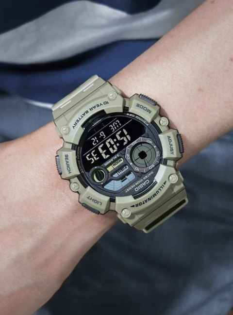 ZEGAREK MĘSKI CASIO Digital Moonphase WS-1500H-5B + BOX ZEGAREK MĘSKI CASIO Digital Moonphase WS-1500H-5B + BOX