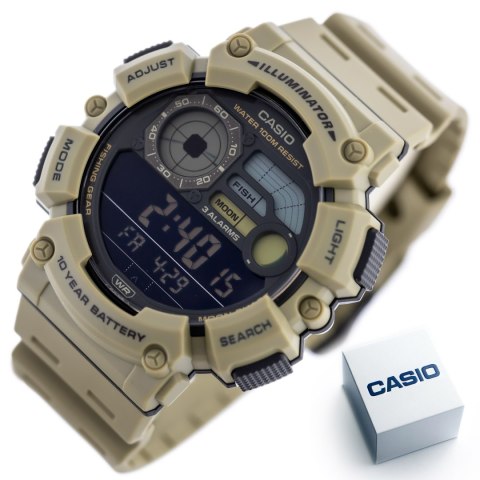 ZEGAREK MĘSKI CASIO Digital Moonphase WS-1500H-5B + BOX ZEGAREK MĘSKI CASIO Digital Moonphase WS-1500H-5B + BOX