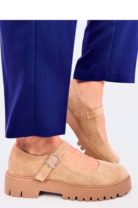 Baleriny na platformie z paseczkami HOLMESS KHAKI - Inello Baleriny na platformie z paseczkami HOLMESS KHAKI - Inello