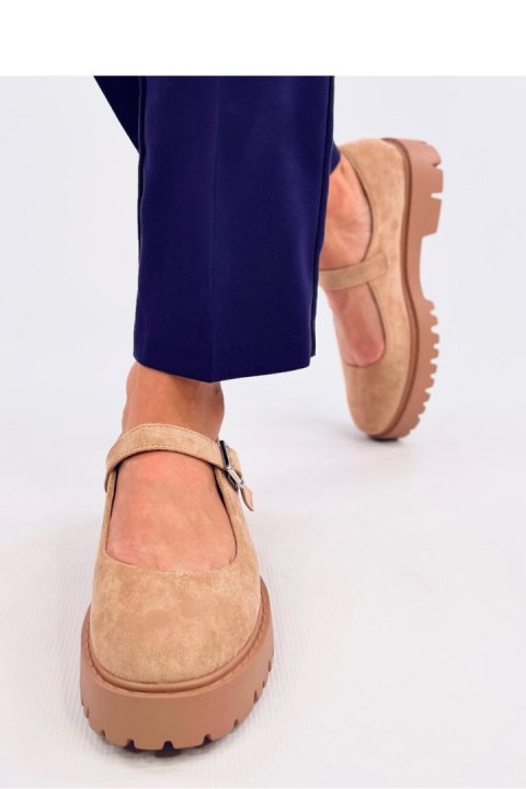 Baleriny na platformie z paseczkami HOLMESS KHAKI - Inello Baleriny na platformie z paseczkami HOLMESS KHAKI - Inello
