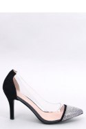 Szpilki damskie transparentne BRIANA BLACK - Inello