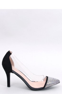 Szpilki damskie transparentne BRIANA BLACK - Inello