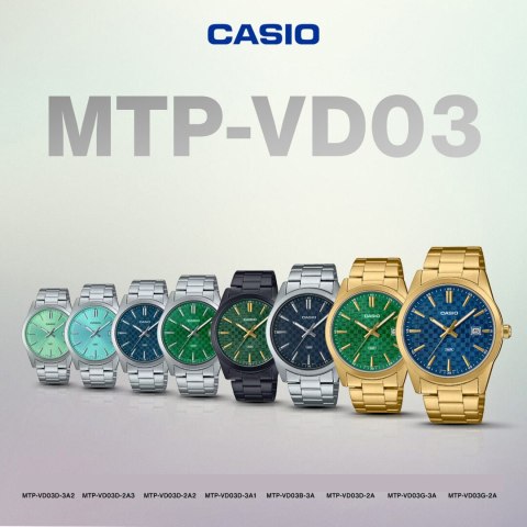 ZEGAREK MĘSKI CASIO MTP-VD03D-2A + BOX ZEGAREK MĘSKI CASIO MTP-VD03D-2A + BOX