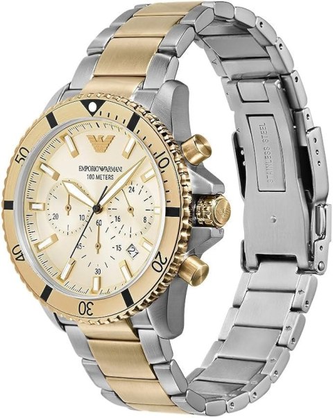 Emporio Armani ZEGAREK MĘSKI EMPORIO ARMANI AR11606 Two-Tone Chronograph + BOX Emporio Armani ZEGAREK MĘSKI EMPORIO ARMANI AR11606 Two-Tone Chronograph + BOX
