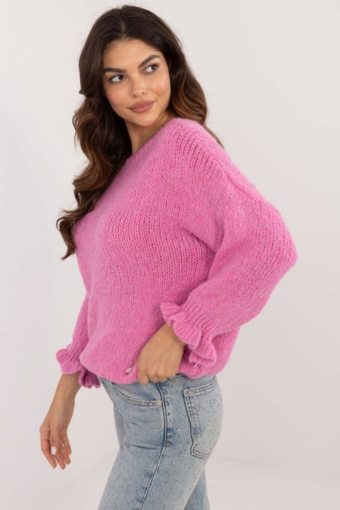Sweter Damski Model MI-SW-2912.10X Pink - Italy Moda Sweter Damski Model MI-SW-2912.10X Pink - Italy Moda