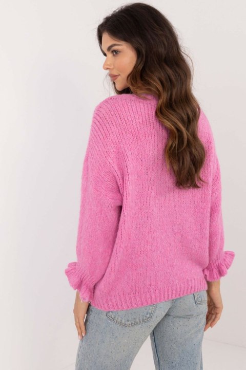 Sweter Damski Model MI-SW-2912.10X Pink - Italy Moda Sweter Damski Model MI-SW-2912.10X Pink - Italy Moda