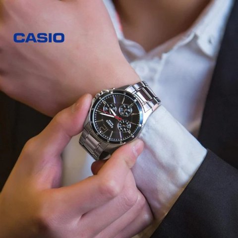 Casio ZEGAREK MĘSKI CASIO MTP-1374D 1AV (zd063b) + BOX Casio ZEGAREK MĘSKI CASIO MTP-1374D 1AV (zd063b) + BOX