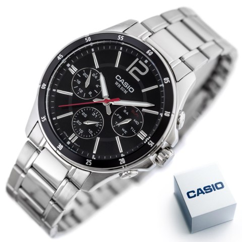Casio ZEGAREK MĘSKI CASIO MTP-1374D 1AV (zd063b) + BOX Casio ZEGAREK MĘSKI CASIO MTP-1374D 1AV (zd063b) + BOX