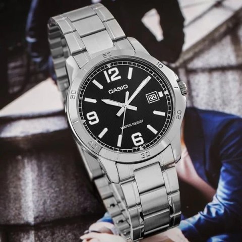 Casio ZEGAREK MĘSKI CASIO MTP-V004D-1B2 (zd047f) + BOX Casio ZEGAREK MĘSKI CASIO MTP-V004D-1B2 (zd047f) + BOX