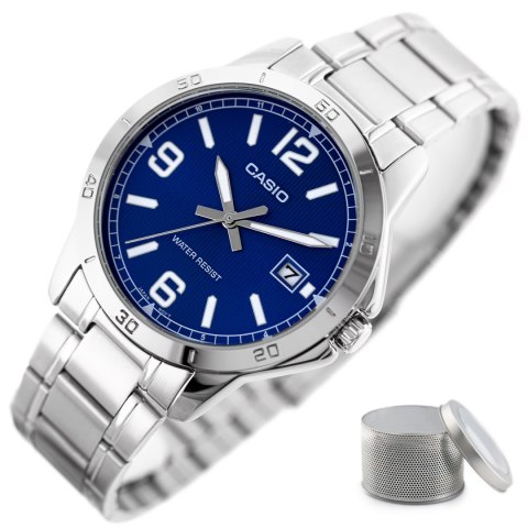 Casio ZEGAREK MĘSKI CASIO MTP-V004D-2B (zd047g) + BOX Casio ZEGAREK MĘSKI CASIO MTP-V004D-2B (zd047g) + BOX