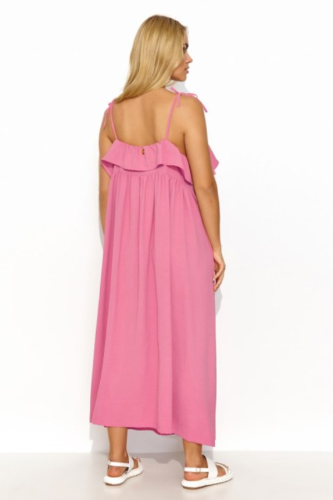 Sukienka Model M834 Baby Pink - Makadamia Sukienka Model M834 Baby Pink - Makadamia