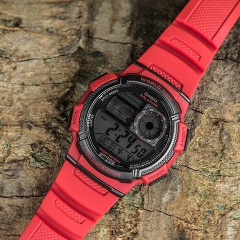 Casio ZEGAREK MĘSKI CASIO AE-1000W 4AV (zd073c) - WORLD TIME + BOX Casio ZEGAREK MĘSKI CASIO AE-1000W 4AV (zd073c) - WORLD TIME + BOX