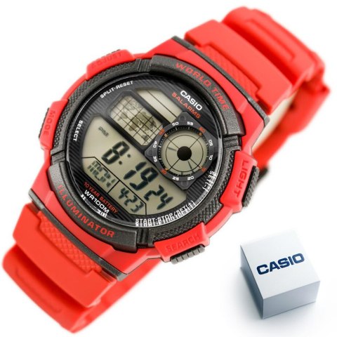 Casio ZEGAREK MĘSKI CASIO AE-1000W 4AV (zd073c) - WORLD TIME + BOX Casio ZEGAREK MĘSKI CASIO AE-1000W 4AV (zd073c) - WORLD TIME + BOX