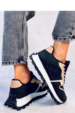 Sneakersy na wysokiej podeszwie BOIS BLACK - Inello