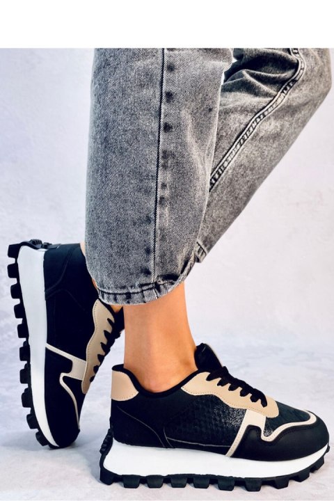 Sneakersy na wysokiej podeszwie BOIS BLACK - Inello Sneakersy na wysokiej podeszwie BOIS BLACK - Inello