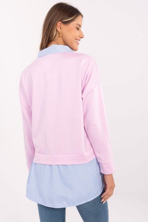 Bluzka Model MI-BZ-M3446.75 Light Pink - Italy Moda Bluzka Model MI-BZ-M3446.75 Light Pink - Italy Moda