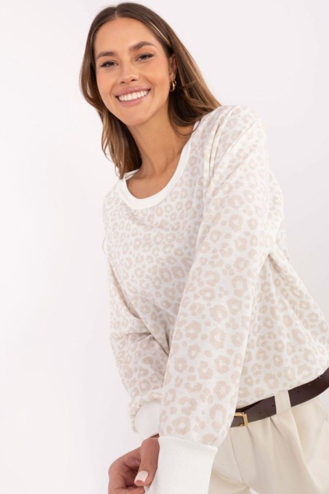 Bluzka Model MI-BZ-M742.86 White/Beige - Italy Moda Bluzka Model MI-BZ-M742.86 White/Beige - Italy Moda