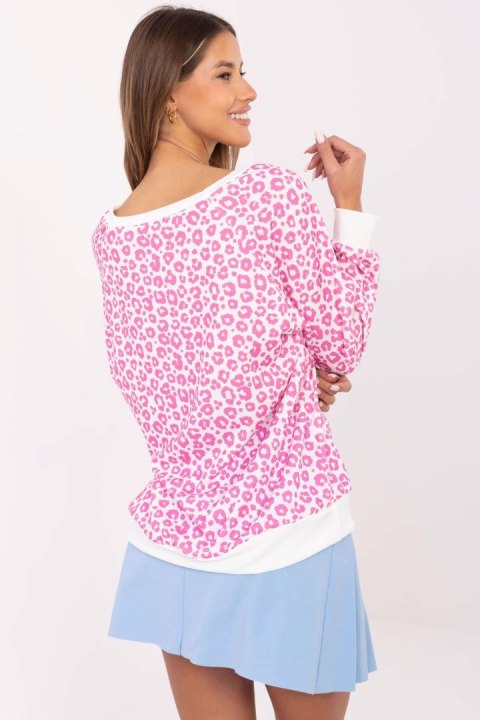 Bluzka Model MI-BZ-M742.86 White/Pink - Italy Moda Bluzka Model MI-BZ-M742.86 White/Pink - Italy Moda