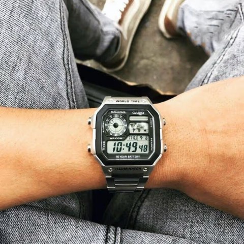 Casio ZEGAREK MĘSKI CASIO AE-1200WHD-1A (zd159a) + BOX Casio ZEGAREK MĘSKI CASIO AE-1200WHD-1A (zd159a) + BOX