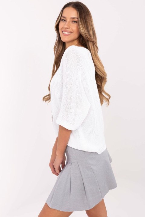 Sweter Damski Model MI-SW-2102.14 Ecru - Italy Moda Sweter Damski Model MI-SW-2102.14 Ecru - Italy Moda