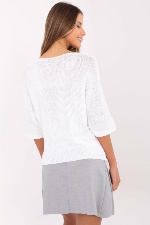 Sweter Damski Model MI-SW-2102.14 Ecru - Italy Moda Sweter Damski Model MI-SW-2102.14 Ecru - Italy Moda