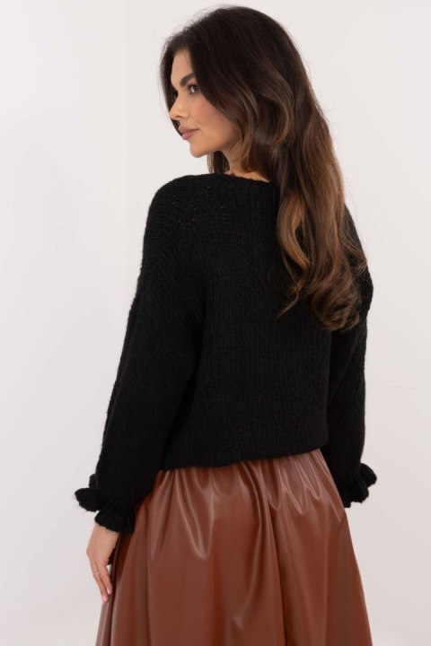 Sweter Damski Model MI-SW-2912.10X Black - Italy Moda Sweter Damski Model MI-SW-2912.10X Black - Italy Moda