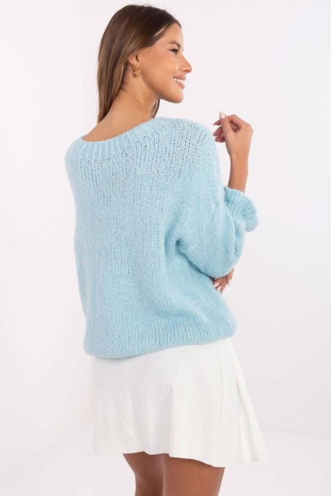 Sweter Damski Model MI-SW-2912.10X Light Blue - Italy Moda Sweter Damski Model MI-SW-2912.10X Light Blue - Italy Moda