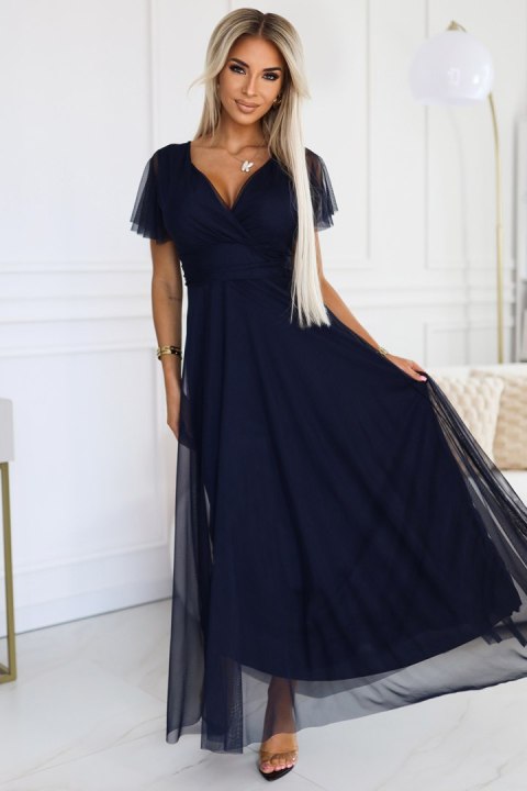 Sukienka Model Nastia 562-1 Navy - Numoco Sukienka Model Nastia 562-1 Navy - Numoco