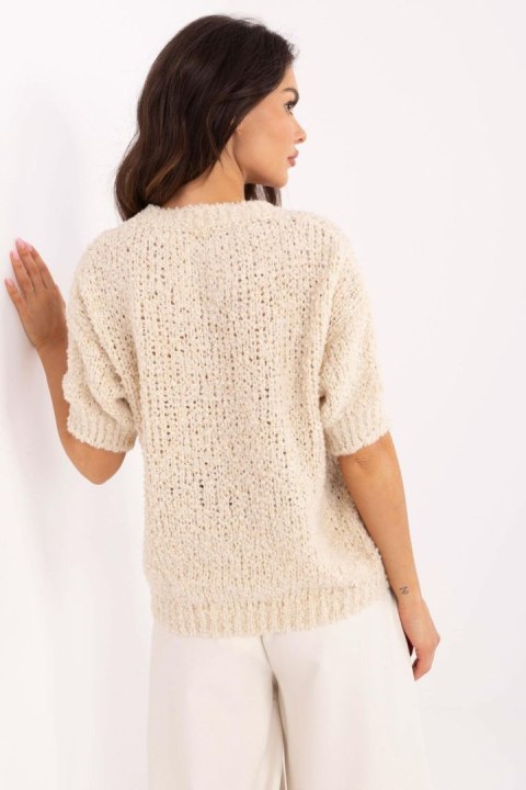 Sweter Damski Model MI-SW-2701.23 Beige - Italy Moda Sweter Damski Model MI-SW-2701.23 Beige - Italy Moda