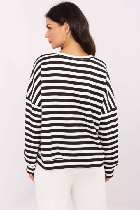 Bluzka Model MI-BZ-2716561.22 Black/White - Italy Moda Bluzka Model MI-BZ-2716561.22 Black/White - Italy Moda