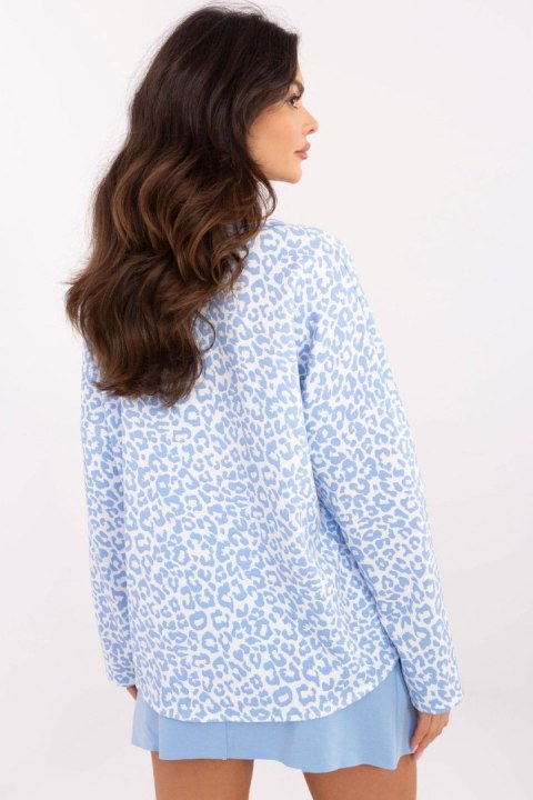 Bluzka Model MI-BZ-391739.34 White/Blue - Italy Moda Bluzka Model MI-BZ-391739.34 White/Blue - Italy Moda