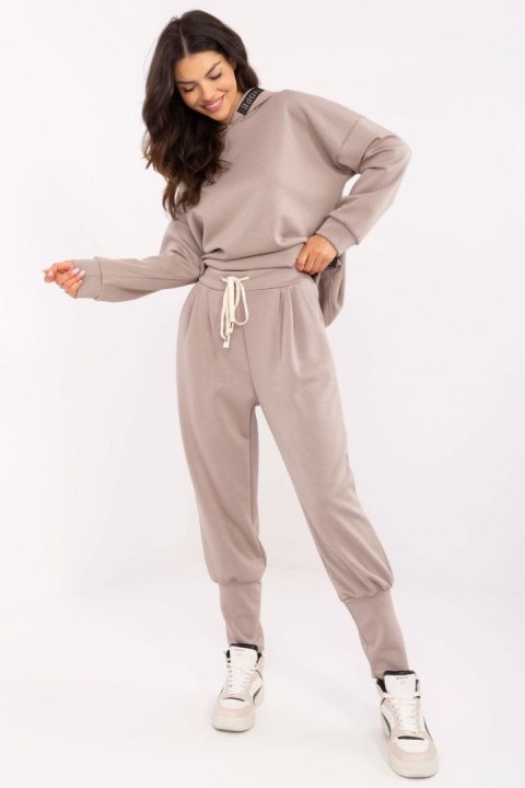 Spodnie Dresowe Model MI-SP-61700.80P Dark Beige - Italy Moda Spodnie Dresowe Model MI-SP-61700.80P Dark Beige - Italy Moda