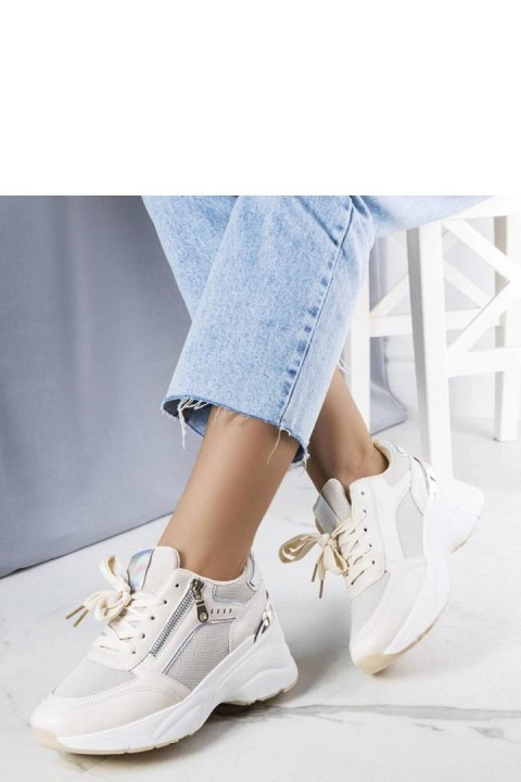 Beżowe sneakersy na koturnie Stacey - Solea Beżowe sneakersy na koturnie Stacey - Solea