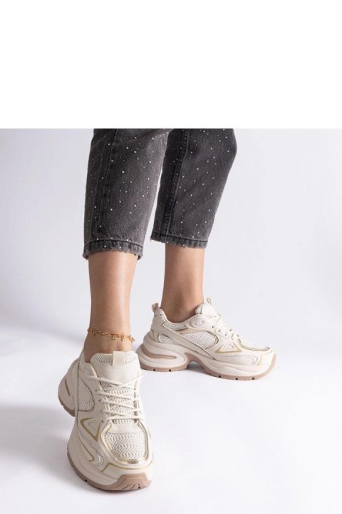 Beżowe sneakersy na masywnej podeszwie Adoma - Solea Beżowe sneakersy na masywnej podeszwie Adoma - Solea