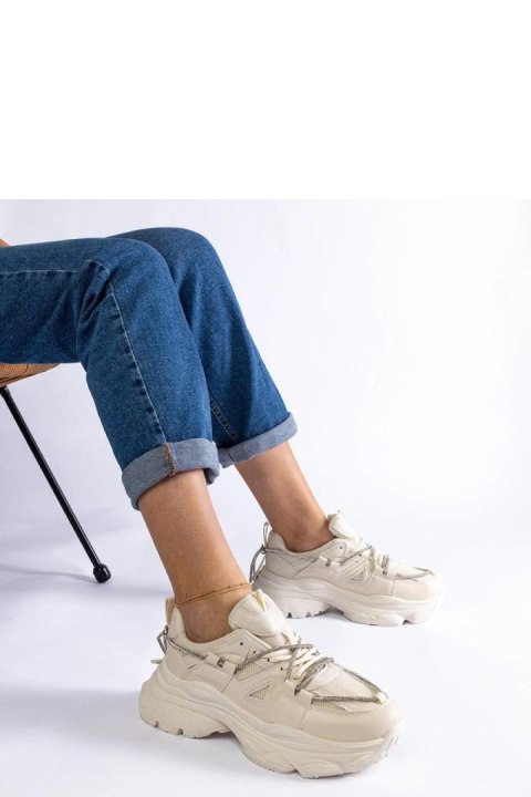 Beżowe sneakersy sportowe damskie Ivett - Solea Beżowe sneakersy sportowe damskie Ivett - Solea