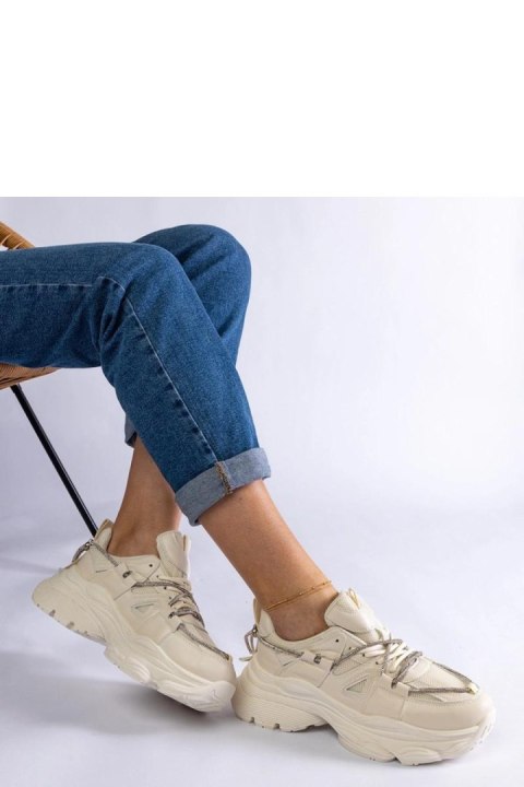Beżowe sneakersy sportowe damskie Ivett - Solea Beżowe sneakersy sportowe damskie Ivett - Solea