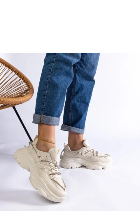 Beżowe sneakersy sportowe damskie Ivett - Solea Beżowe sneakersy sportowe damskie Ivett - Solea