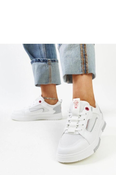 Białe sneakersy damskie CROSS JEANS - Solea Białe sneakersy damskie CROSS JEANS - Solea