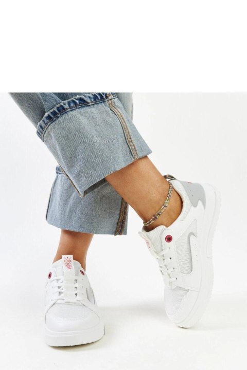 Białe sneakersy damskie CROSS JEANS - Solea Białe sneakersy damskie CROSS JEANS - Solea