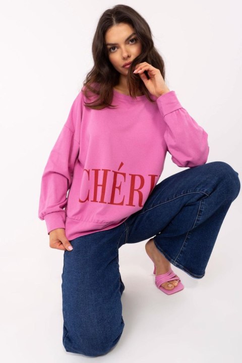 Bluza Damska Model MI-BZ-M741.24 Dark Pink - Italy Moda Bluza Damska Model MI-BZ-M741.24 Dark Pink - Italy Moda