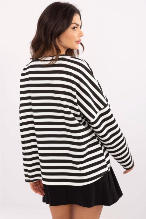 Bluzka Model MI-BZ-391739-1.19 Black/White - Italy Moda Bluzka Model MI-BZ-391739-1.19 Black/White - Italy Moda