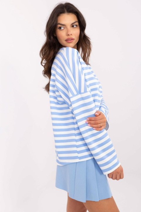 Bluzka Model MI-BZ-391739-1.19 White/Blue - Italy Moda Bluzka Model MI-BZ-391739-1.19 White/Blue - Italy Moda