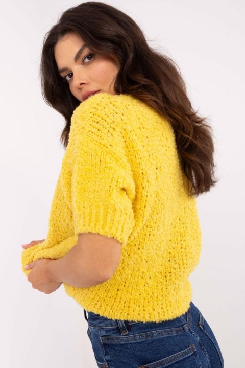 Sweter Damski Model MI-SW-2701.23 Yellow - Italy Moda Sweter Damski Model MI-SW-2701.23 Yellow - Italy Moda