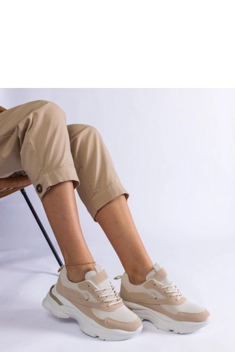 Beżowe sneakersy na grubszej podeszwie Guerrera - Solea Beżowe sneakersy na grubszej podeszwie Guerrera - Solea