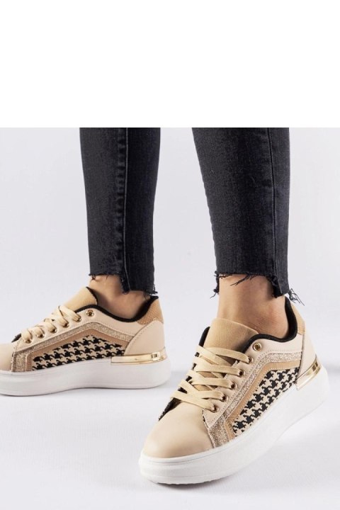 Beżowe sneakersy z brokatem Briercliff - Solea Beżowe sneakersy z brokatem Briercliff - Solea