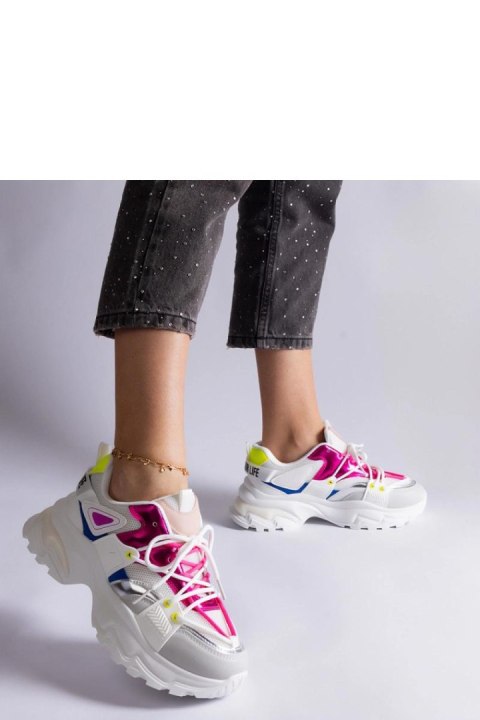 Biało-rózowe sneakersy sportowe Sulamita - Solea Biało-rózowe sneakersy sportowe Sulamita - Solea